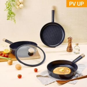 Атоми Набор керамических сковородок Medikook 3 предмета (с крышкой)