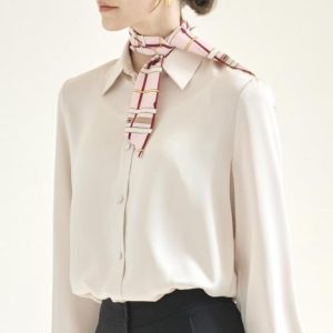 Атоми Женская шелковая классическая блузка