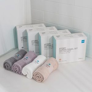 Атоми Набор полотенец из хлопка Supima (3 шт, выбор цвета)